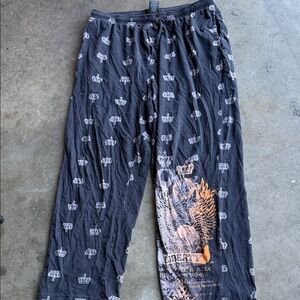 Liberty Black and Orange Graphic Joggers